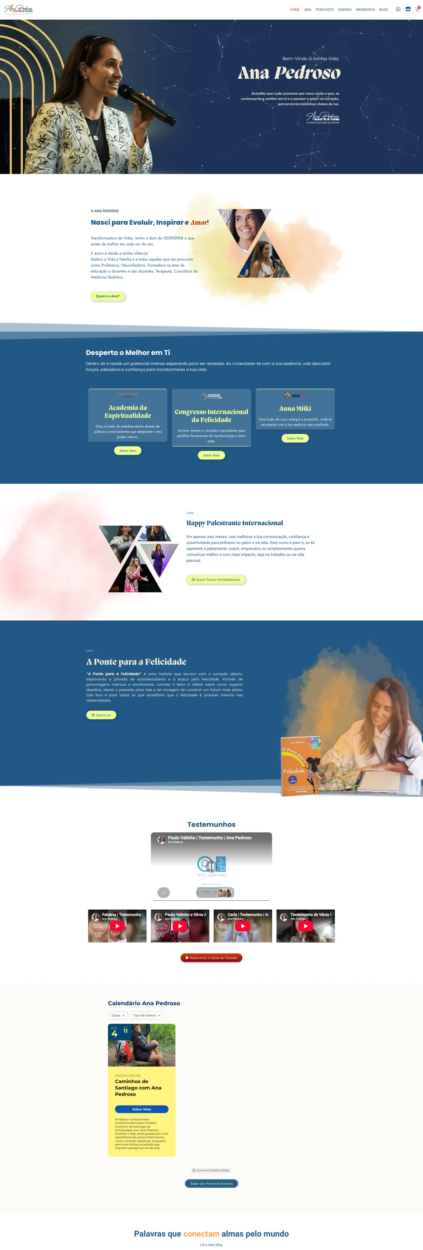 Website Ana pedroso no computador